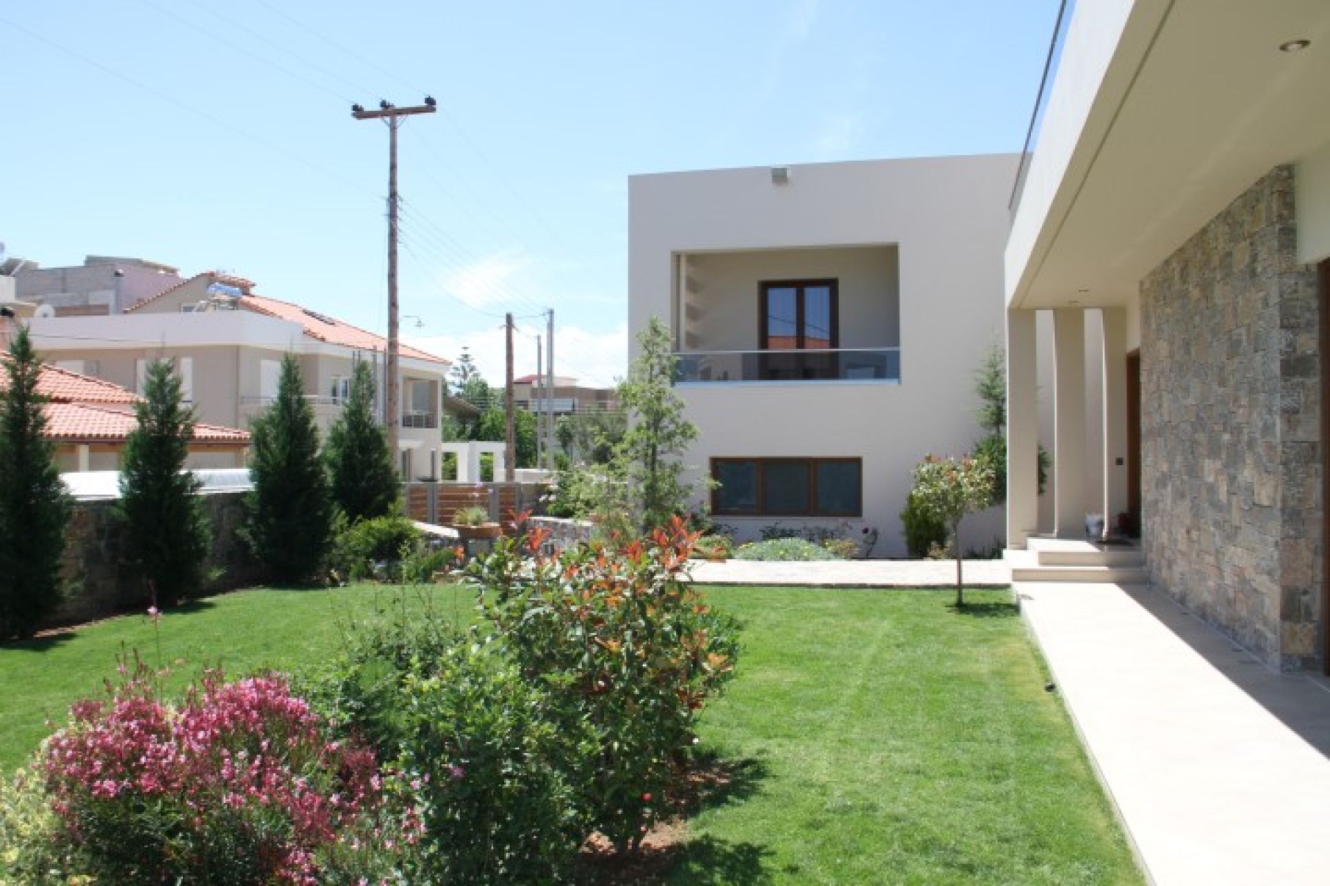 Two-story house with basement